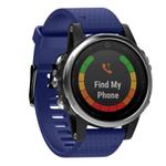 For Garmin QuickFit 20mm Kalebol Dot Texture Silicone Watch Band(Dark Blue)