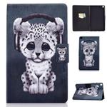 For Samsung Galaxy Tab S8 / Galaxy Tab S7 T870 Electric Horizontal TPU Painted Flat Leather Case with Sleep Function & Pen Cover & Card Slot & Holder(Music Leopard)
