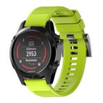 For Garmin QuickFit 22mm Kalebol Triangle Texture Silicone Watch Band(Lemon Green)
