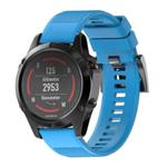For Garmin QuickFit 22mm Kalebol Triangle Texture Silicone Watch Band(Sky Blue)