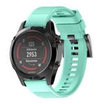 For Garmin QuickFit 26mm Kalebol Triangle Texture Silicone Watch Band(Teal)