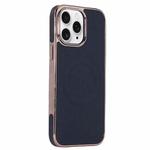 For iPhone 11 Pro Electroplating Soft Side Sticker Leather MagSafe Phone Case(Black)