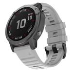 For Garmin QuickFit 22mm Kalebol Concave Texture Silicone Watch Band(Grey)