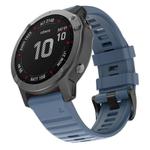 For Garmin QuickFit 22mm Kalebol Concave Texture Silicone Watch Band(Rock Blue)