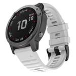 For Garmin QuickFit 26mm Kalebol Concave Texture Silicone Watch Band(White)