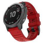 For Garmin QuickFit 26mm Kalebol Concave Texture Silicone Watch Band(Red)