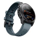 For Garmin QuickFit 20mm Kalebol Ladder Silicone Watch Band(Navy Blue)