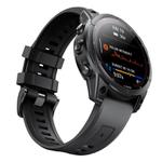 For Garmin QuickFit 20mm Kalebol Ladder Silicone Watch Band(Black)