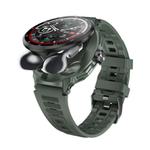 D11 1.46 inch 2 in 1 Bluetooth Earphone Smart Watch, Support Bluetooth Call / NFC / Heart Rate(Green)
