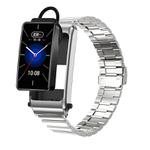 K80 1.57 inch Steel Band IP67 Earphone Detachable Smart Watch, Support Bluetooth Call(Silver)