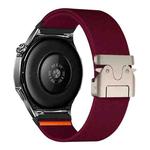 20mm Parachute Buckle Elastic Nylon Watch Band(Wine Red)