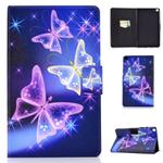 For Samsung Galaxy Tab A7 10.4 2020 T500 Colored Drawing Electric Pressed Horizontal Flip Leather Case, with Holder & Card Slots(Star Butterflies)