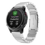 For Garmin QuickFit 26mm Kalebol Turtle Back Buckle Stainless Steel Watch Band(Silver)