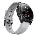 For Garmin QuickFit 26mm Kalebol Ladder Silicone Watch Band(Grey)