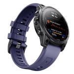 For Garmin QuickFit 26mm Kalebol Ladder Silicone Watch Band(Dark Blue)