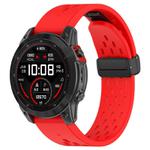 For Garmin QuickFit 26mm Kalebol Magnetic Buckle Silicone Watch Band(Red)