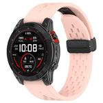 For Garmin QuickFit 26mm Kalebol Magnetic Buckle Silicone Watch Band(Light Pink)