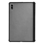 For Samsung Galaxy Tab S9+ X810 Frosted Acrylic PC Tablet Case with Pen Slot(Black)