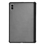 For Samsung Galaxy Tab S9 FE+ X610 Frosted Acrylic PC Tablet Case with Pen Slot(Black)
