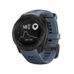 For Garmin Instinct 22mm Kalebol Steel Buckle Silicone Watch Band(Navy Blue)