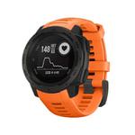 For Garmin Instinct 22mm Kalebol Steel Buckle Silicone Watch Band(Orange)