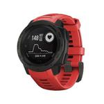 For Garmin Instinct 22mm Kalebol Steel Buckle Silicone Watch Band(Red)