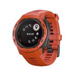 For Garmin Instinct 22mm Kalebol Steel Buckle Silicone Watch Band(Flame Red)