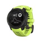 For Garmin Instinct 22mm Kalebol Steel Buckle Silicone Watch Band(Green)