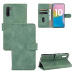 For Samsung Galaxy Note10 Solid Color Skin Feel Magnetic Buckle Horizontal Flip Calf Texture PU Leather Case with Holder & Card Slots & Wallet(Green)