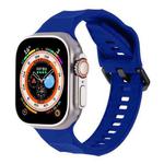 For Apple Watch 46mm / 49mm / 45mm / 44mm Kalebol Ripple Sports Silicone Strap(Royal Blue)
