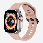 For Apple Watch 46mm / 49mm / 45mm / 44mm Kalebol Ripple Sports Silicone Strap(Pink Sand)