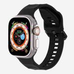 For Apple Watch 46mm / 49mm / 45mm / 44mm Kalebol Ripple Sports Silicone Strap(Black)