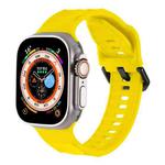 For Apple Watch 46mm / 49mm / 45mm / 44mm Kalebol Ripple Sports Silicone Strap(Yellow)