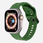 For Apple Watch 46mm / 49mm / 45mm / 44mm Kalebol Ripple Sports Silicone Strap(Army Green)