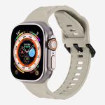 For Apple Watch 46mm / 49mm / 45mm / 44mm Kalebol Ripple Sports Silicone Strap(Starlight)