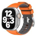 For Apple Watch 46mm / 49mm / 45mm / 44mm Kalebol Contrast Two-tone Silicone Strap(Orange)