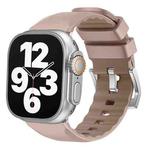 For Apple Watch 46mm / 49mm / 45mm / 44mm Kalebol Contrast Two-tone Silicone Strap(Pink Sand)