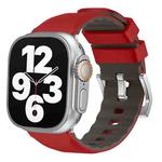 For Apple Watch 46mm / 49mm / 45mm / 44mm Kalebol Contrast Two-tone Silicone Strap(Red)