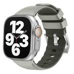 For Apple Watch 46mm / 49mm / 45mm / 44mm Kalebol Contrast Two-tone Silicone Strap(Matcha Green)