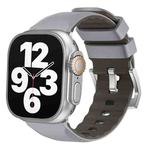 For Apple Watch 42mm / 41mm / 40mm / 38mm Kalebol Contrast Two-tone Silicone Strap(Light Grey)