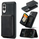 For Samsung Galaxy S25 Edge 5G JEEHOOD J02 Magnetic Zipper Horizontal Flip Leather Phone Case(Black)