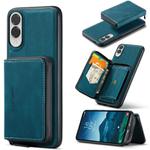 For Samsung Galaxy S25 Edge 5G JEEHOOD J02 Magnetic Zipper Horizontal Flip Leather Phone Case(Blue)