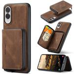 For Samsung Galaxy S25 Edge 5G JEEHOOD J02 Magnetic Zipper Horizontal Flip Leather Phone Case(Brown)
