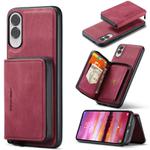 For Samsung Galaxy S25 Edge 5G JEEHOOD J02 Magnetic Zipper Horizontal Flip Leather Phone Case(Red)