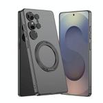 For Samsung Galaxy S25 Ultra 5G GKK Ultra-thin All-inclusive Rotation Holder MagSafe Phone Case(Dark Grey)