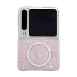 For Huawei Pura X Pearlescent Shell Texture MagSafe Phone Case(Pink)
