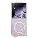 For Xiaomi Mix Flip Pearlescent Shell Texture MagSafe Phone Case(Pink)