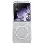 For Xiaomi Mix Flip Pearlescent Shell Texture MagSafe Phone Case(Beige)