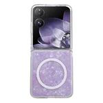 For Xiaomi Mix Flip Pearlescent Shell Texture MagSafe Phone Case(Purple)