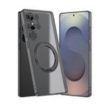For Samsung Galaxy S25 Ultra 5G GKK Semi-transparent Skin Feel MagSafe Holder Phone Case(Grey)